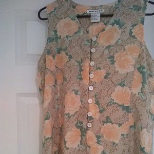 100% Silk Sleeveless Blouse